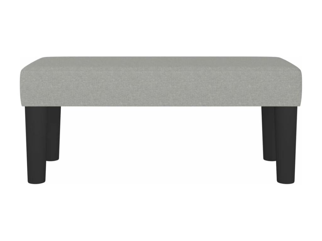 Light Grey Bench 70x30x30 cm Fabric