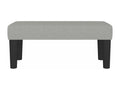 Light Grey Bench 70x30x30 cm Fabric