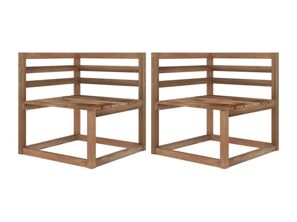 Pinewood 2-seater garden pallet sofa and cream-white cushion