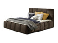 Modern upholstered velvet bed, Green - Chocolate Color - 160x200