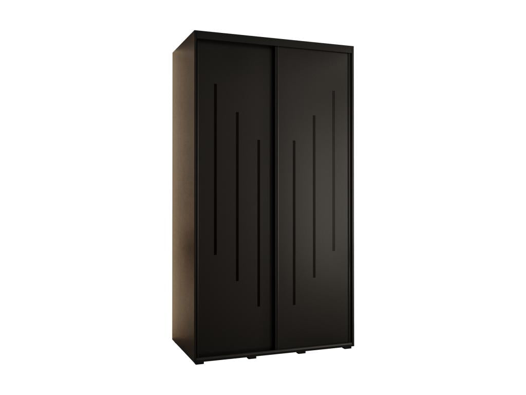 Vertchez 8-Door Sliding Wardrobe 235.2/140/45 2 Doors Black/Black/Black