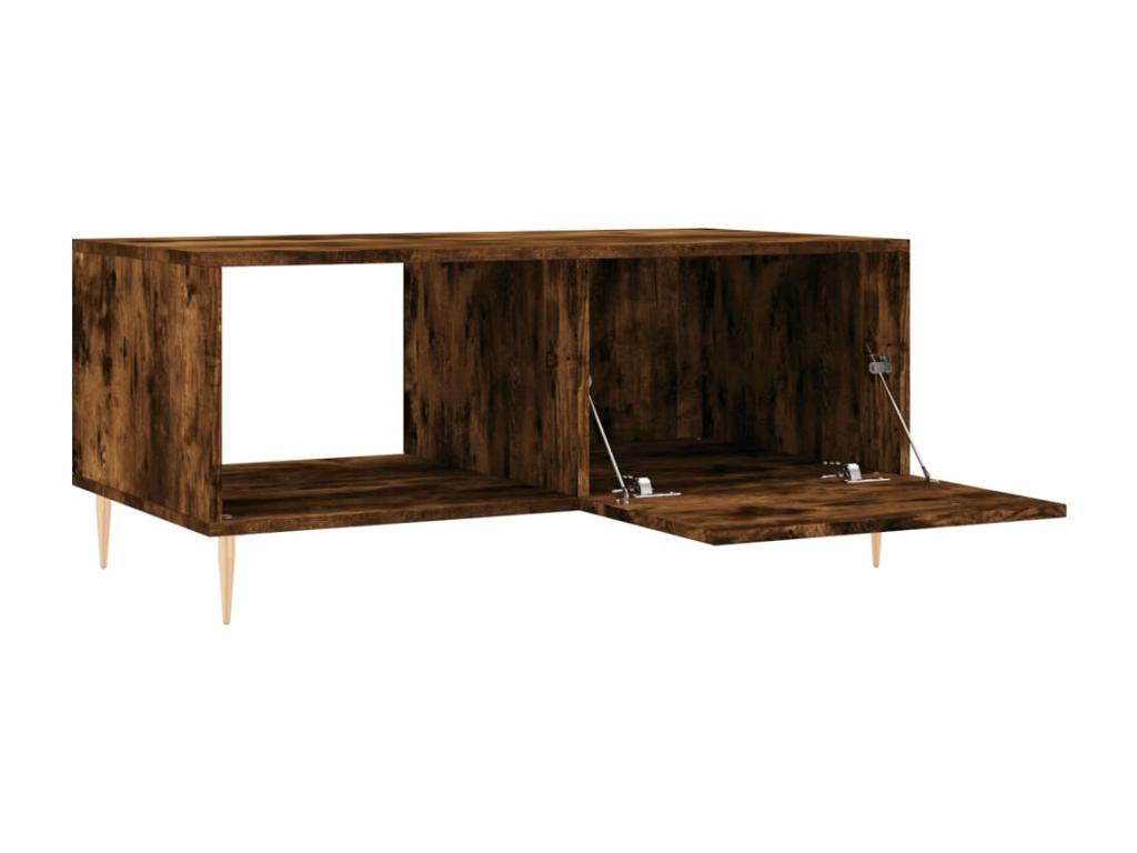 Smoked oak coffee table, 90x50x40 cm, engineered wood