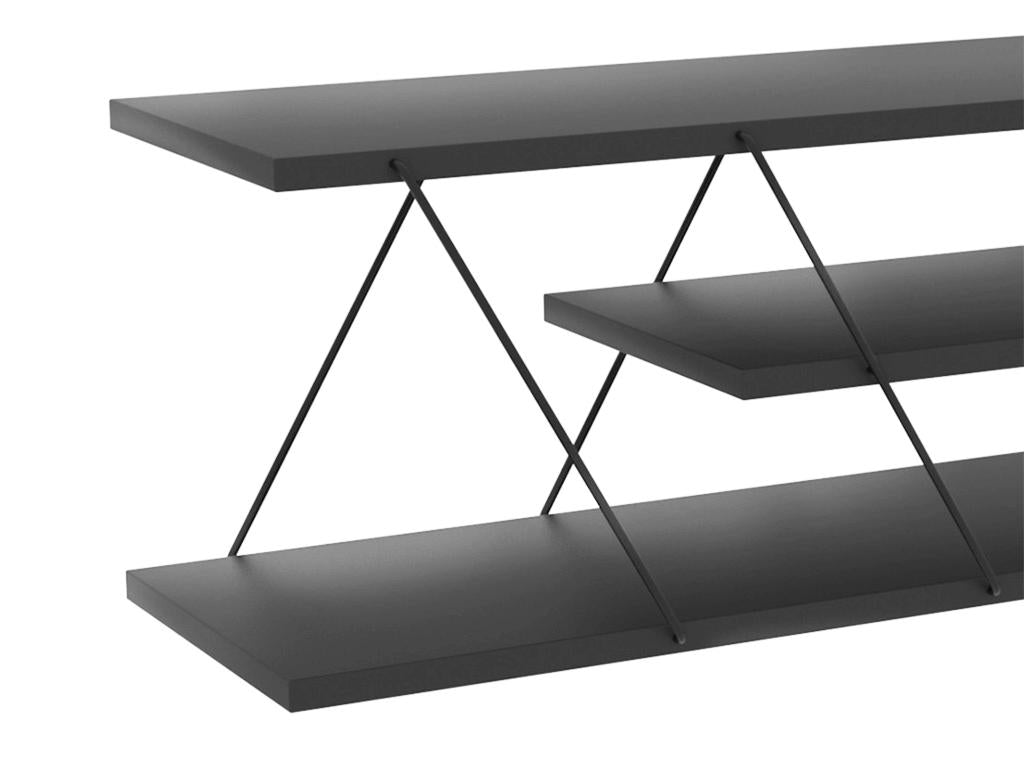 TV stand with 1 shelf - Anthracite - Vertchez