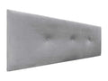 Vertchez Smooth Velvet Headboard with Buttons 145x50 Beds 120/135/140 - Light Grey