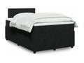 Vertchez bed base with black velvet mattress 120x200 cm
