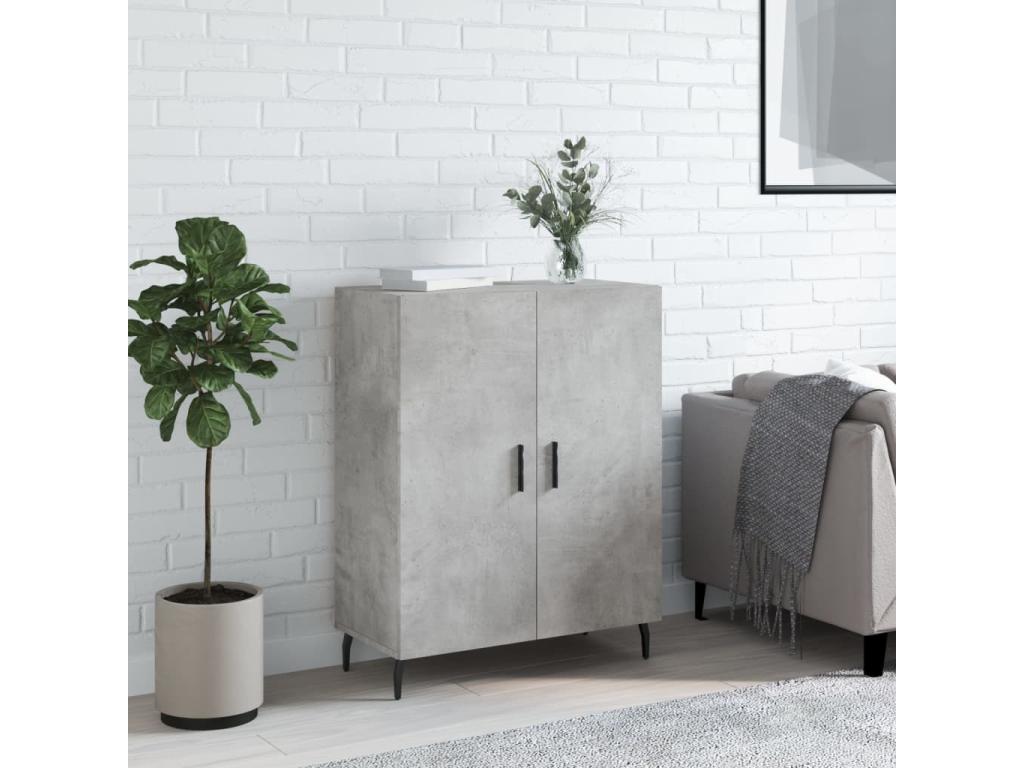 Concrete grey sideboard 69.5x34x90 cm engineered wood