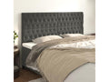 4-piece headboard set, dark grey, 100x7x78/88 cm, velvet