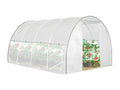 PASTI 12m² White Liftable Garden Tunnel Greenhouse with Mosquito Net