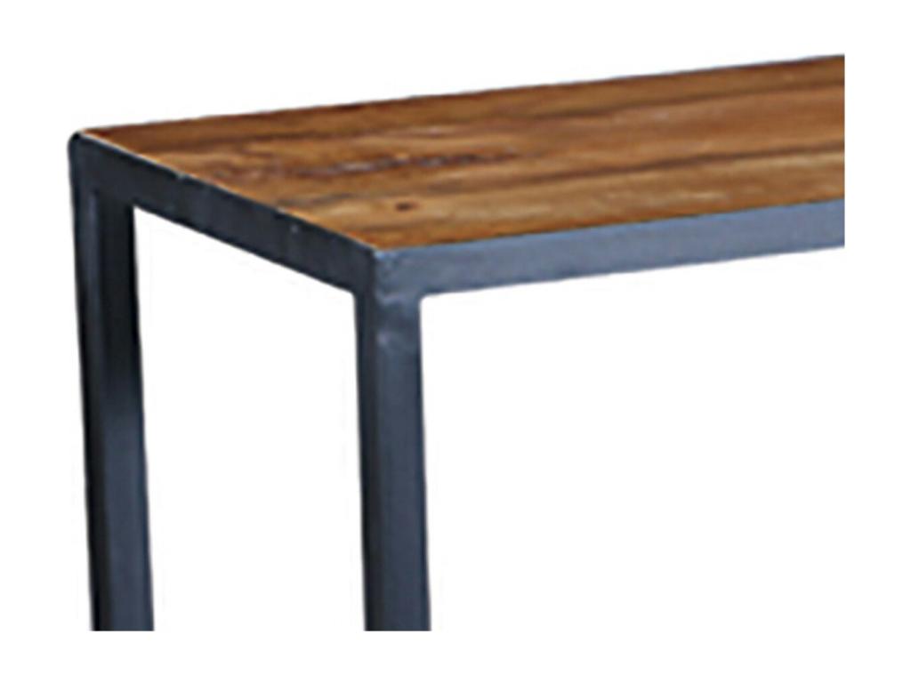 Meublita - Console with Wooden Top and Steel Frame