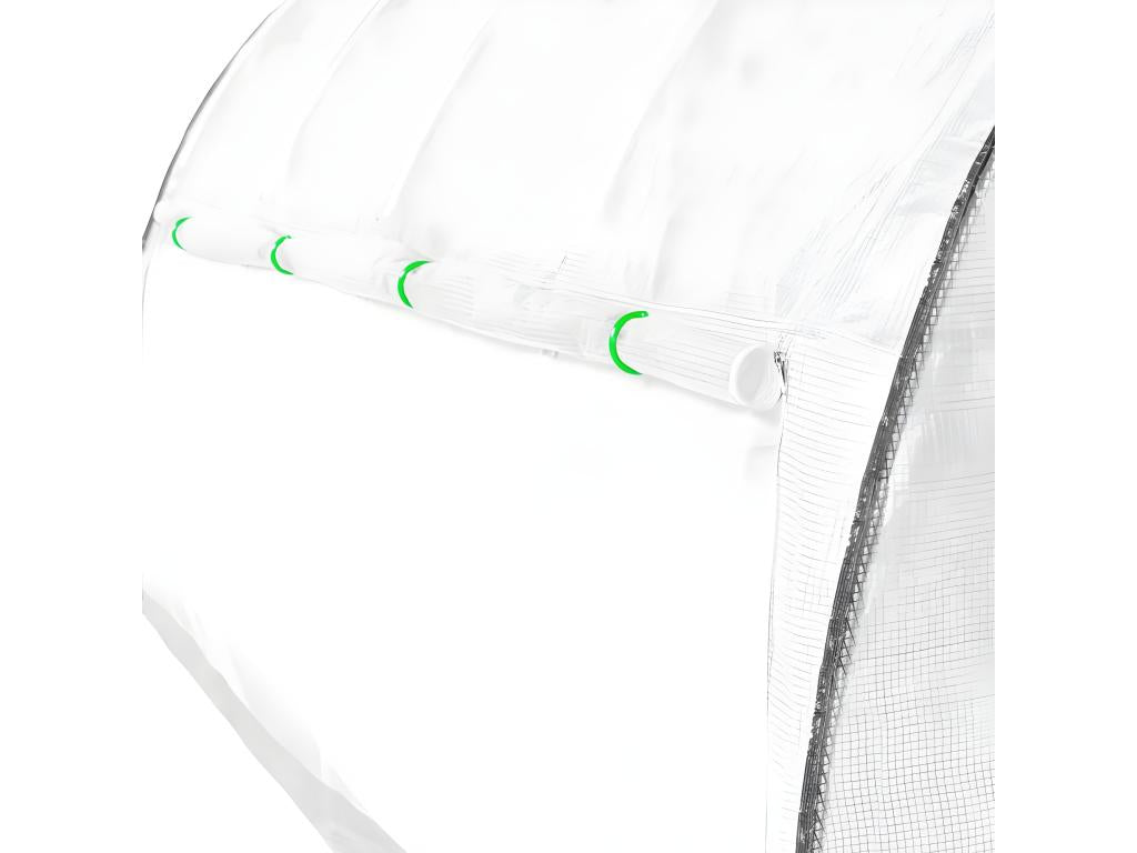 PASTI 12m² White Liftable Garden Tunnel Greenhouse with Mosquito Net