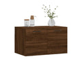 Wall cabinet, brown oak, 60x36.5x35 cm, engineered wood