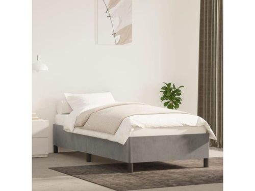 Light Grey Velvet Bed Frame 100x200 cm