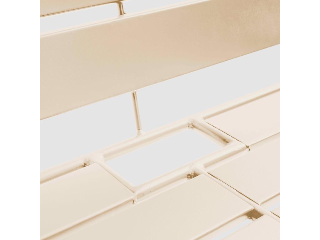 Ivory metal garden sofa - Meublita