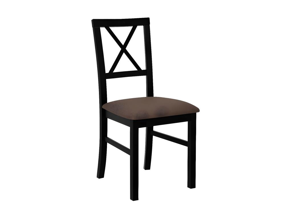 Victorville 156 Chair, Black - Brown, 93x43x40cm, Upholstered, Wooden