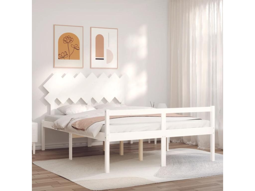 Bed for elderly person and very large solid wood headboard