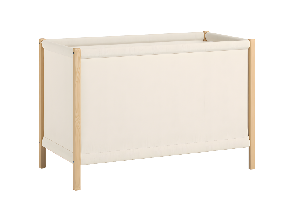 Vertchez 60x120 baby cot and 3-drawer chest - White