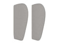 Headboard with wings, light grey, 163x23x78/88 cm, fabric