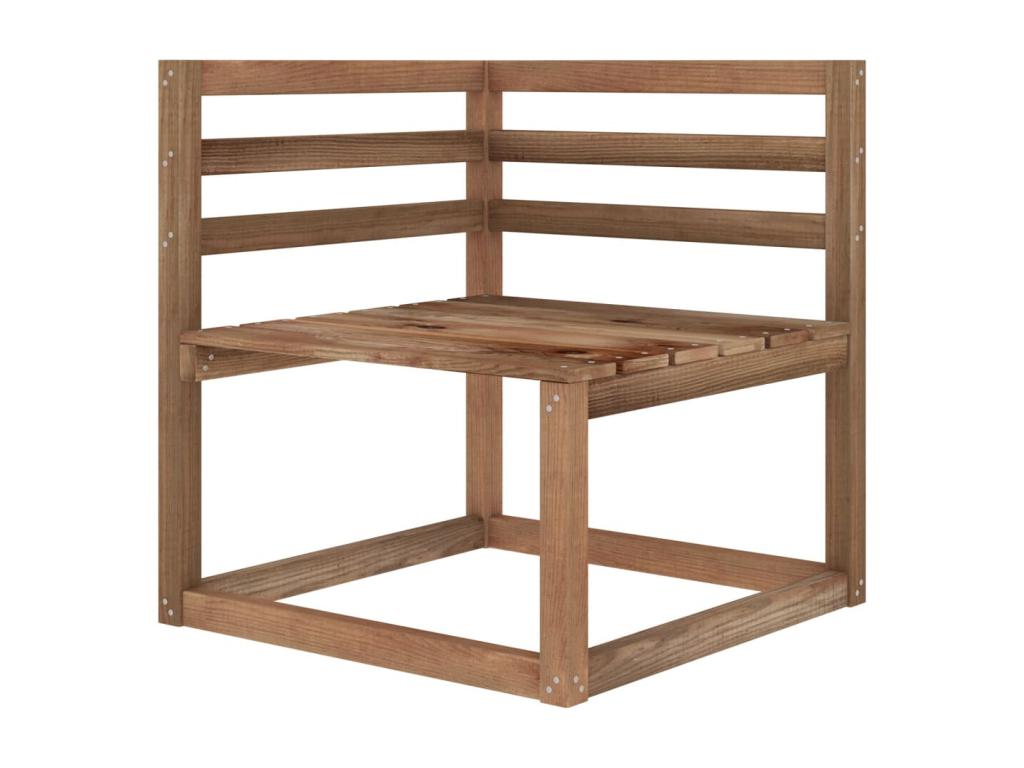 Pinewood 2-seater garden pallet sofa and cream-white cushion