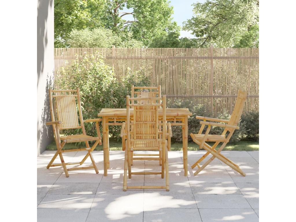 Meublita Folding Garden Chairs, Set of 4, 53x66x99 cm