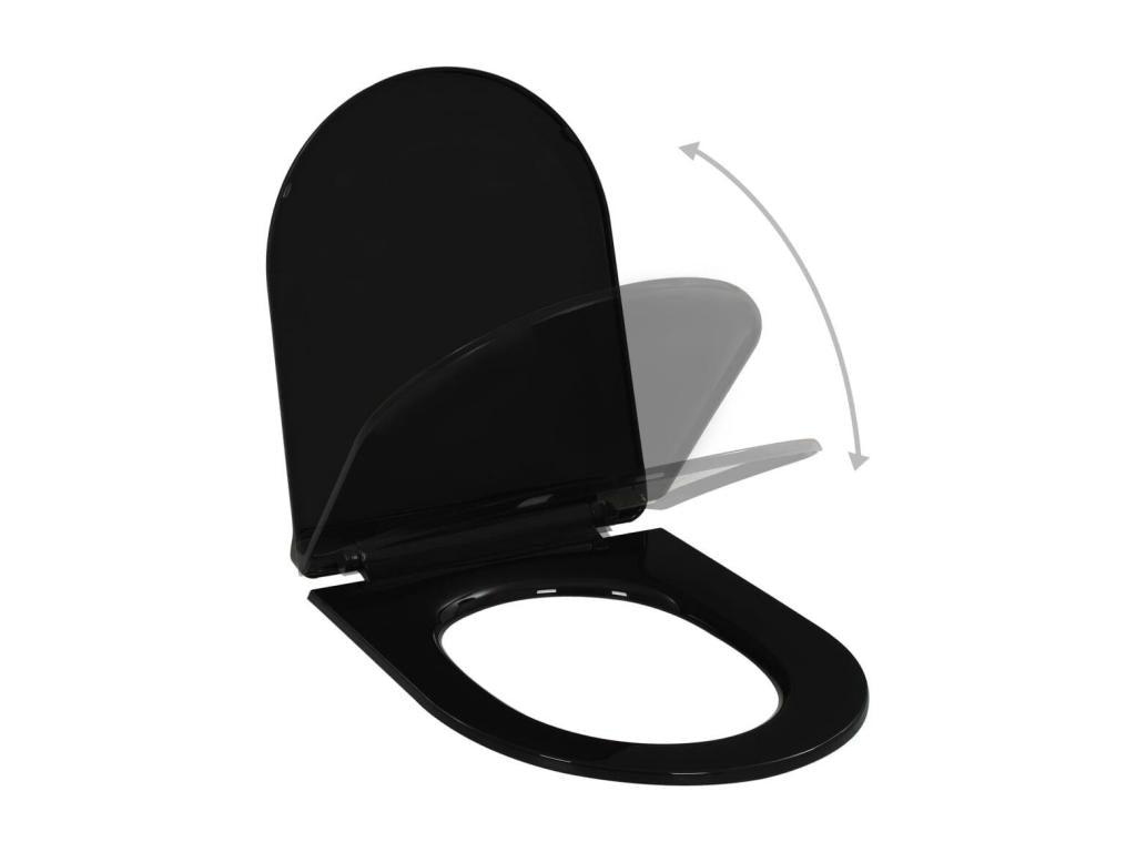Toilet seat with black closing mechanism, 46x36.5x5 cm, 02 0002909