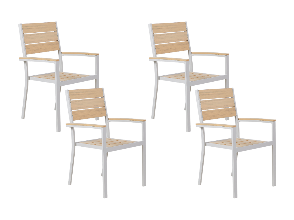 Set of 4 Vertchez Beige Garden Chairs