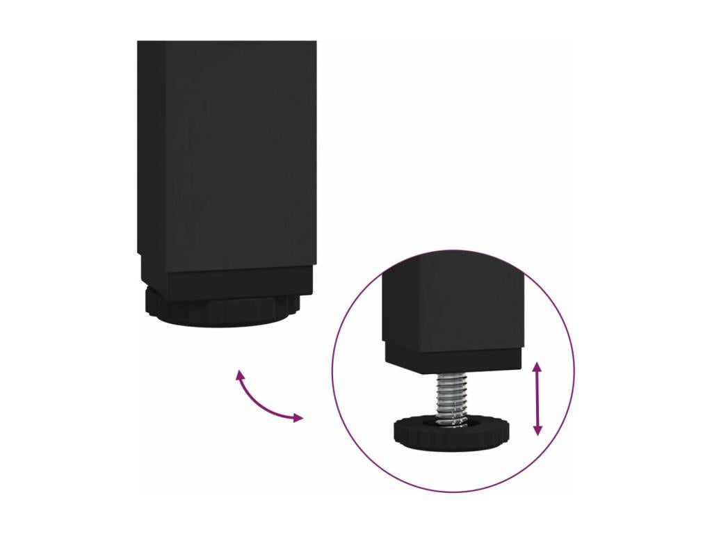 Black coffee table 55x55x40 cm engineered wood