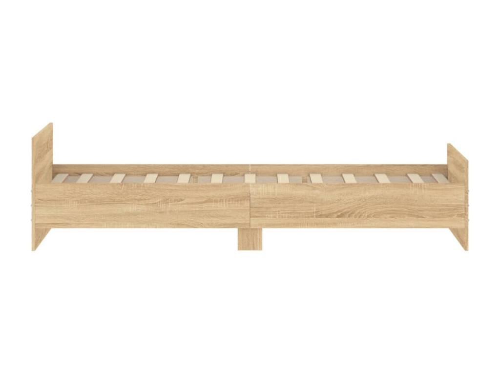 Vertchez oak bed frame 100x200 cm engineered wood