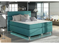 Meublita 160x200 Box Spring Bed in Emerald Green Fabric