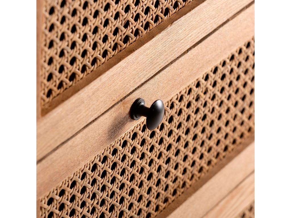 Brown iron chest of drawers 100x40x94 cm