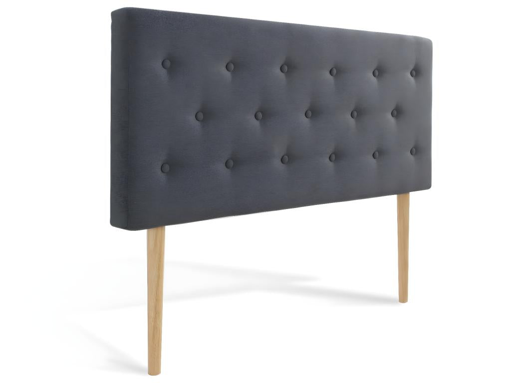 Meublita 140cm Upholstered Headboard, Dark Grey Fabric