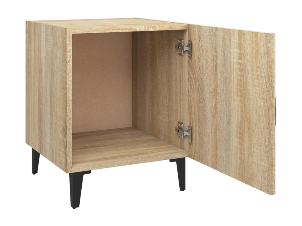 2-piece bedside tables in Green Oak from Engineered Wood