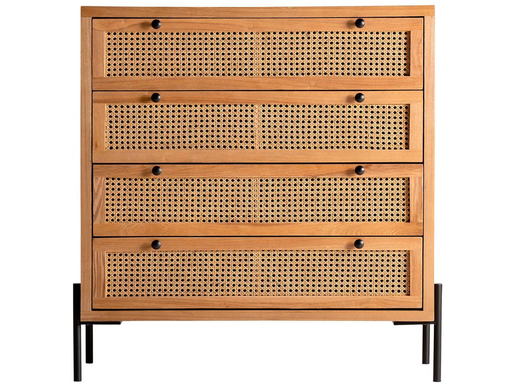 Brown iron chest of drawers 100x40x94 cm