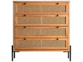 Brown iron chest of drawers 100x40x94 cm