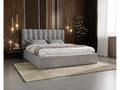 Vertchez Sevilla Upholstered Bed 160x200 - High Upholstered Headboard with Storage - Vertchez Grey Bed Vertchez Velvet 2217
