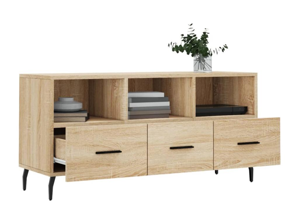 Vertchez oak TV stand, 102x36x50 cm, engineered wood