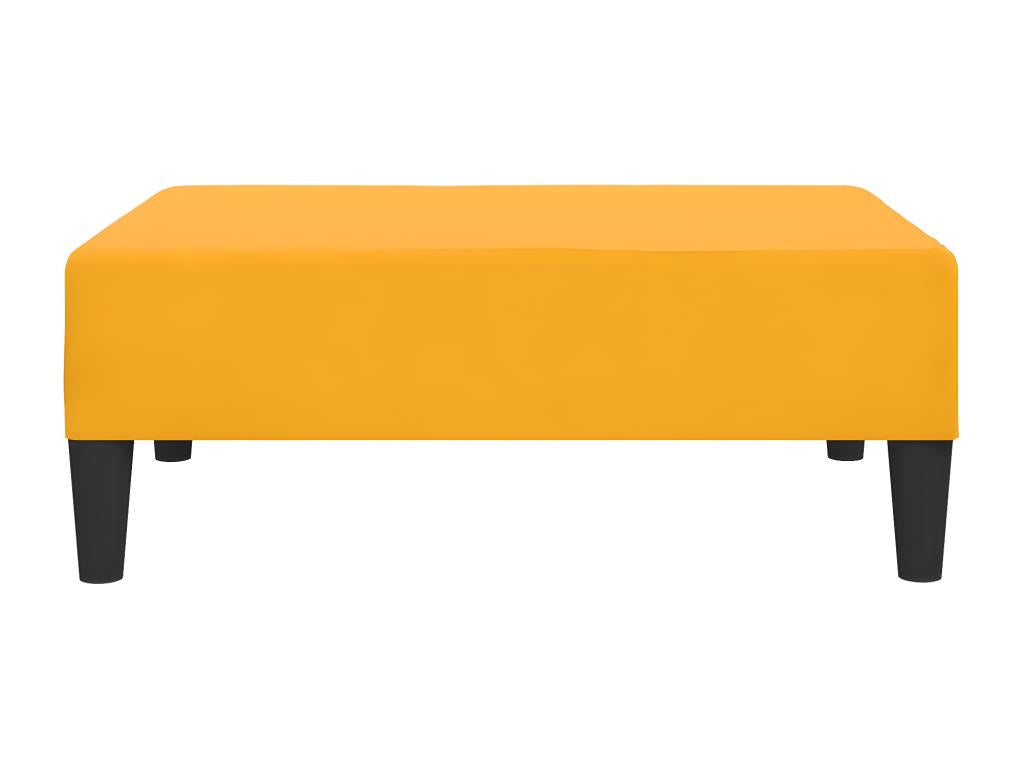 Yellow Footrest 78x56x32 cm Velvet