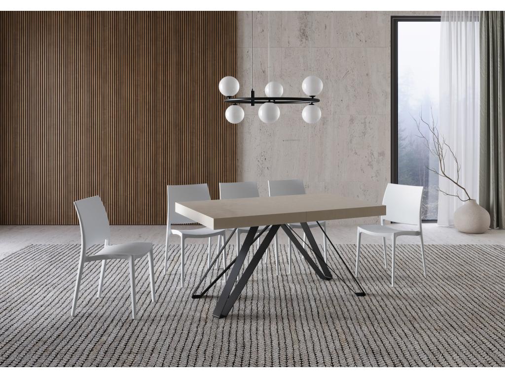 Extendable table 90x160/264 cm Meublita cashmere anthracite legs