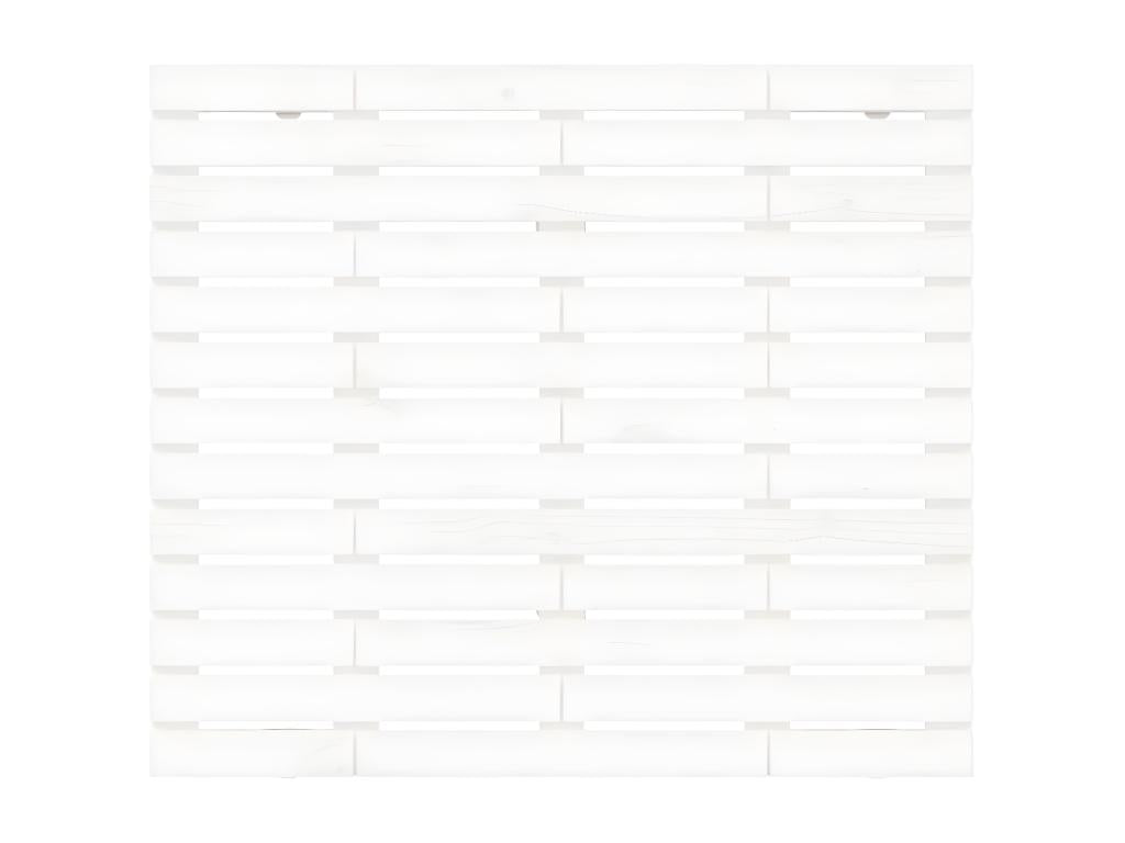 White wall-mounted headboard, 146x3x91.5 cm, solid pine wood