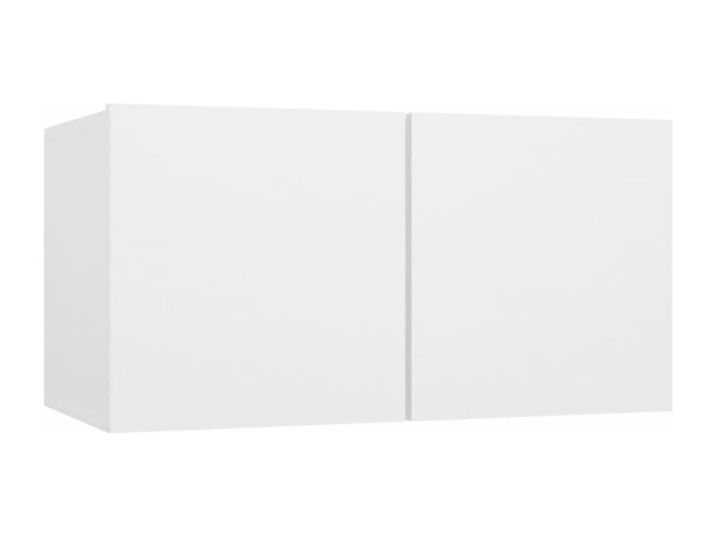 Wall-mounted TV unit, white, 60x30x30 cm