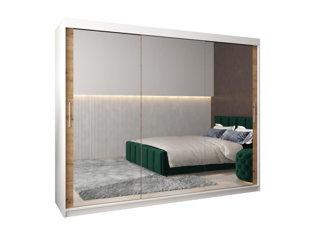 Vertchez 3-Door Sliding Wardrobe 200/250/62 3 Doors White/Vertchez