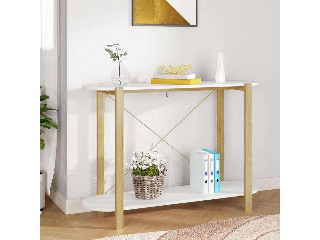 White console table, 110x38x75 cm, engineered wood