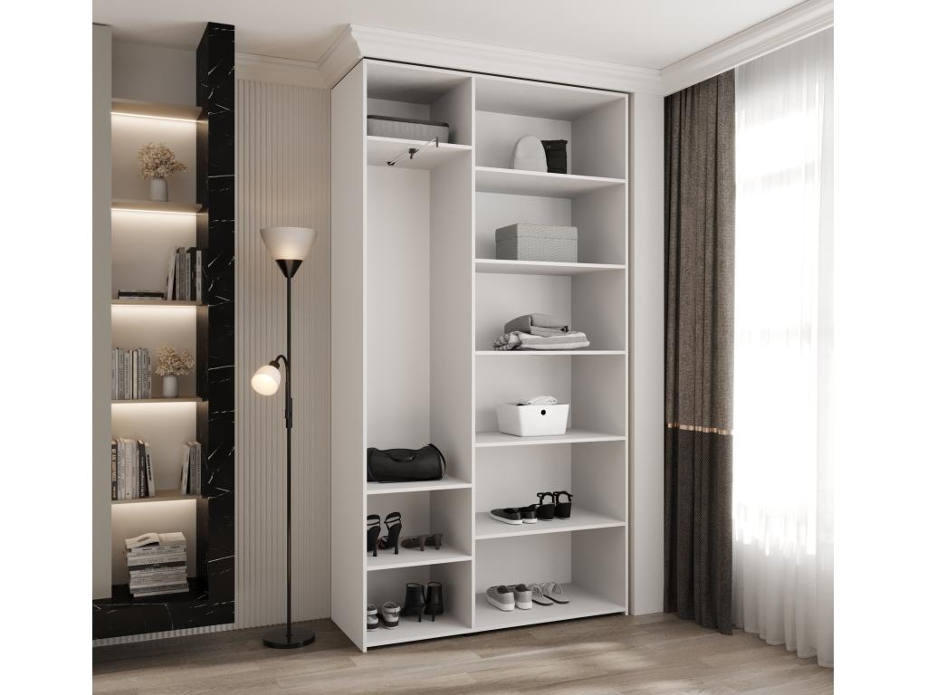 Como 1 245.5/130/40 3-door hinged wardrobe, white/black