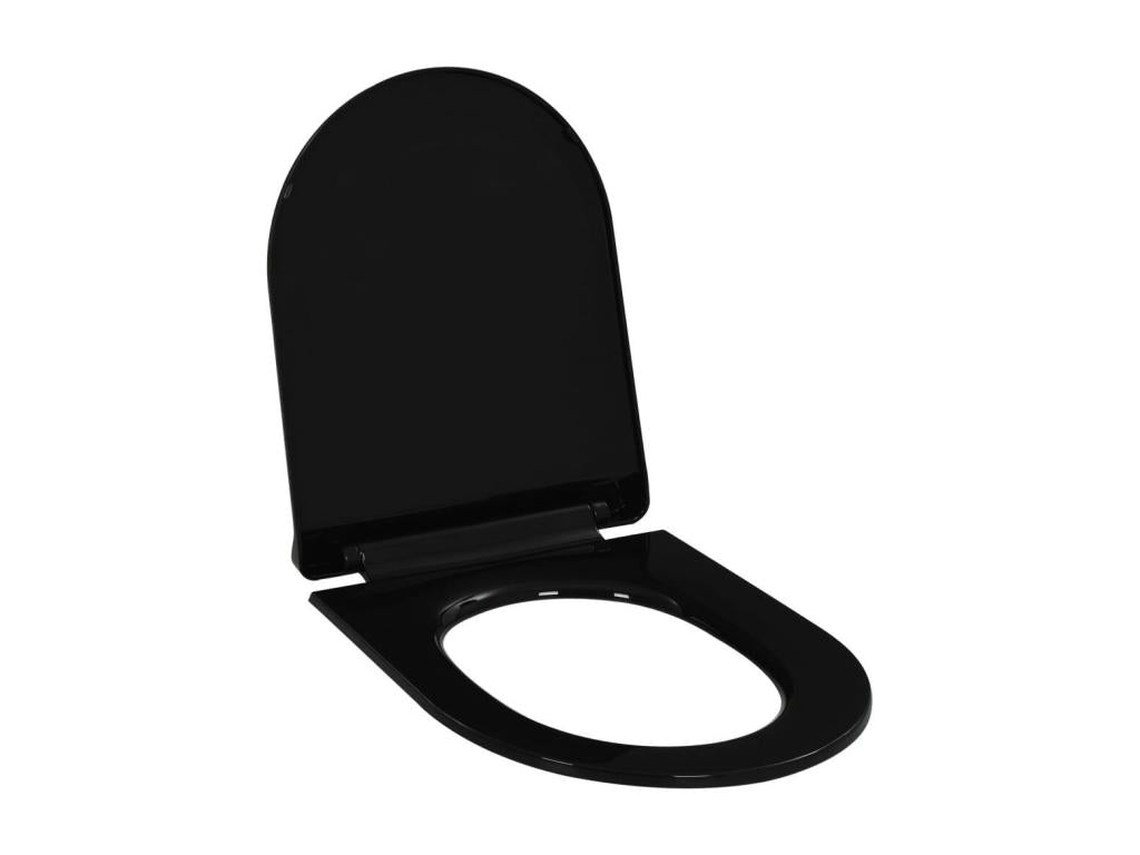 Toilet seat with black closing mechanism, 46x36.5x5 cm, 02 0002909