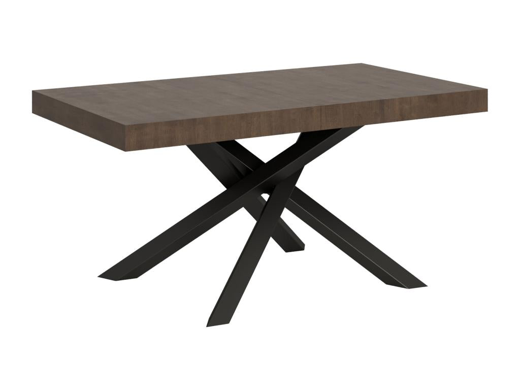 Extendable table 90x160/264 cm Volantis Walnut with Anthracite frame
