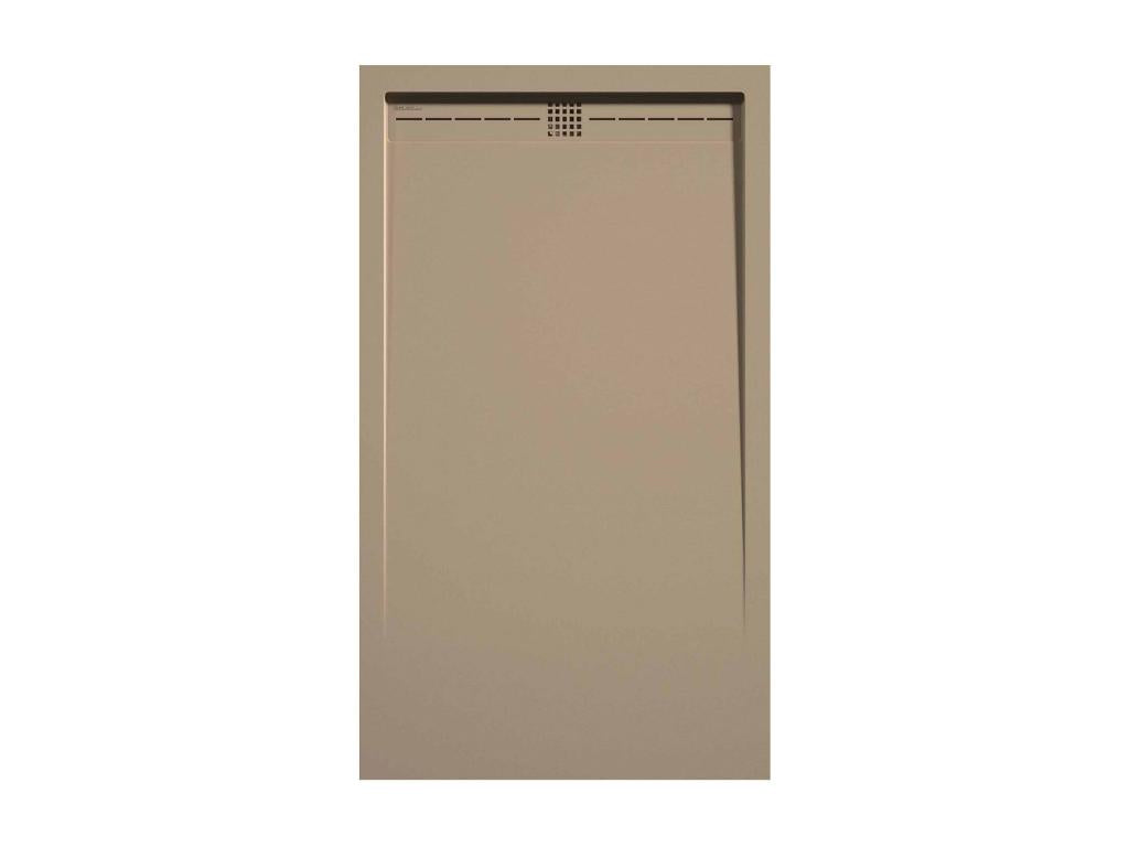 Vertchez shower tray, smooth finish, Vertchez CACH colored grate - 150x70 cm