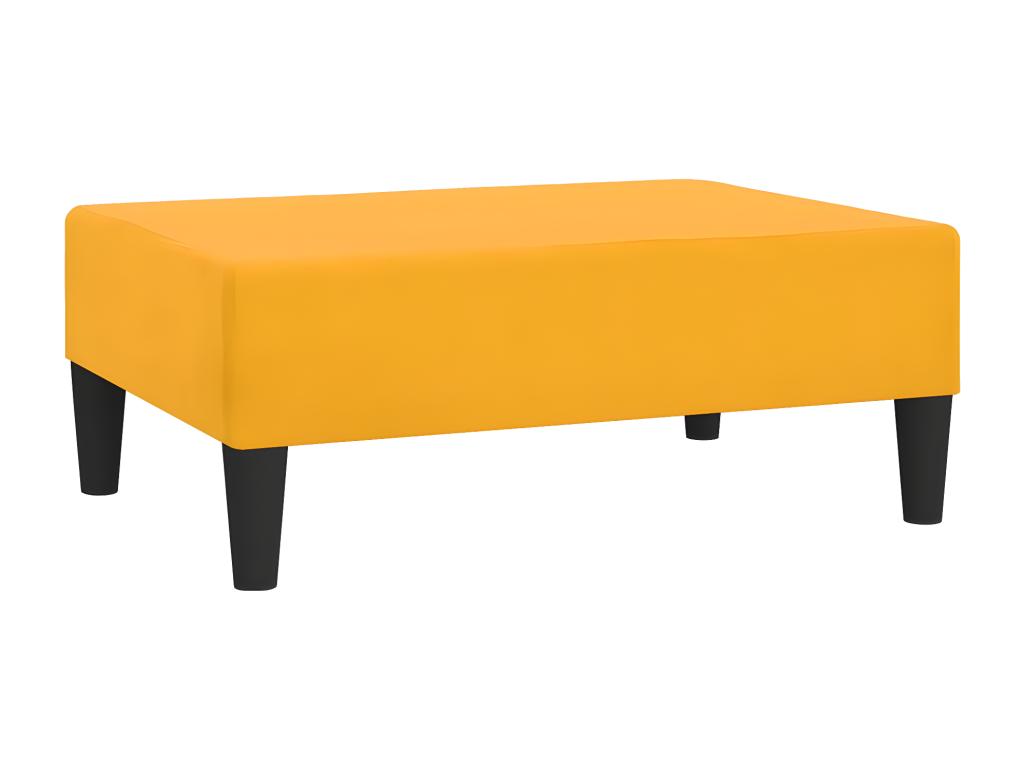 Yellow Footrest 78x56x32 cm Velvet