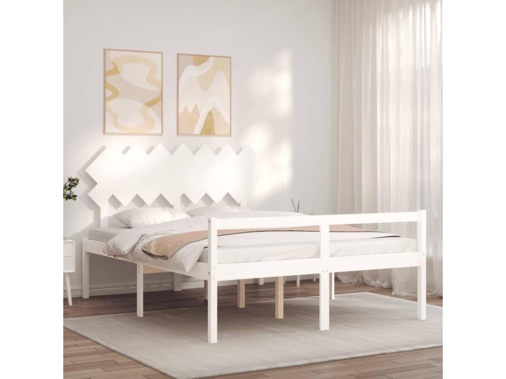 Bed for elderly person and very large solid wood headboard