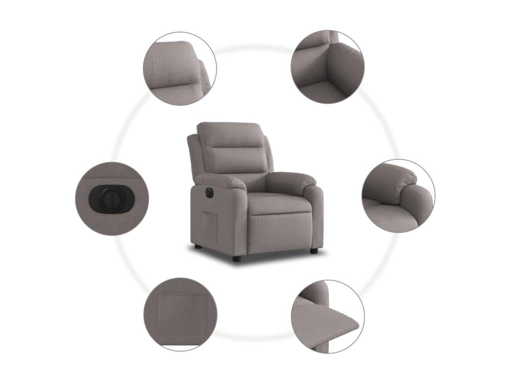 Meublita Electric Recliner Chair, Fabric