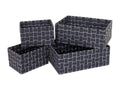 Vertchez-C37 storage basket, set of 4, dark grey