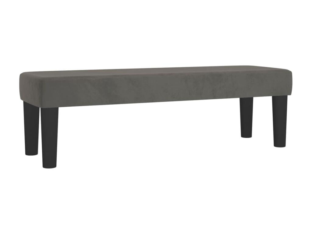 Upholstered bed base and mattress, Dark Grey, 140x190cm, Velvet